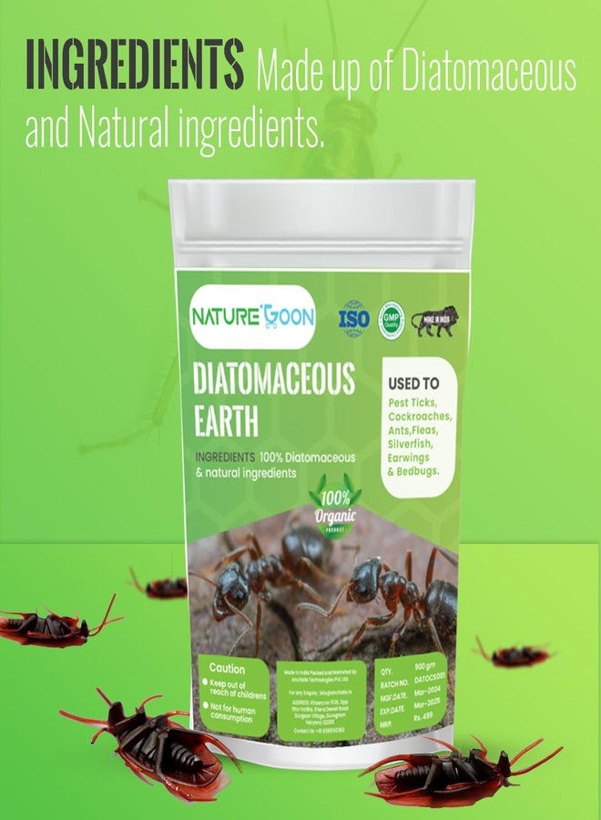 Naturegoon مسحوق تراب دياتومي من ناتشرجون (900 جم) | عضوي وطبيعي 100% | مكافحة آفات آمنة وعضوية لحديقتك ومنزلك | يُستخدم كمسحوق للكلاب للوقاية من البراغيث حولها. (900 جم) - Image 3